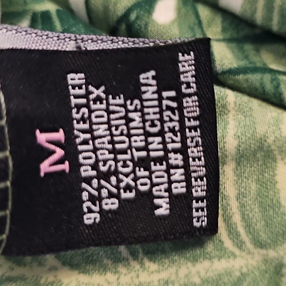 NWT J For Justify Strapless Elastic Bodice Jungle Leaf One Piece Pantsuit MED - Picture 12 of 13